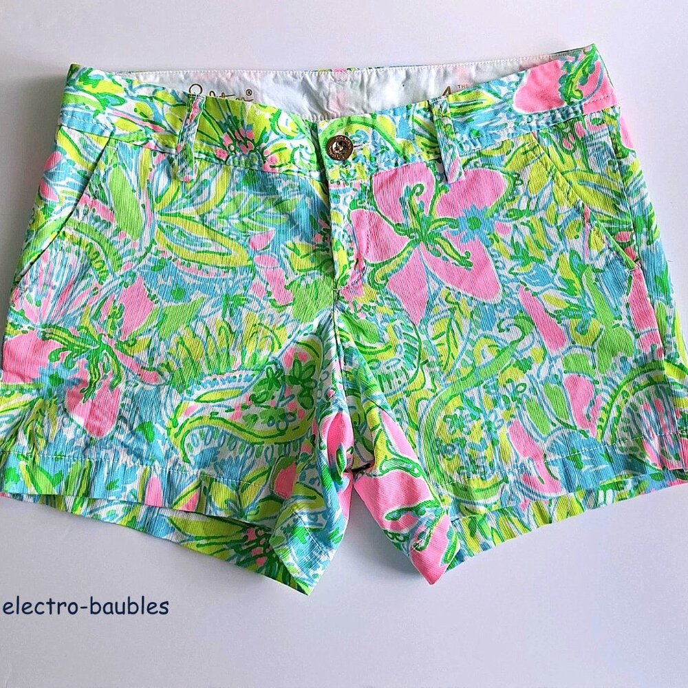 Lilly Pulitzer Coconut Jungle Callahan Shorts Sz 12 - MINT